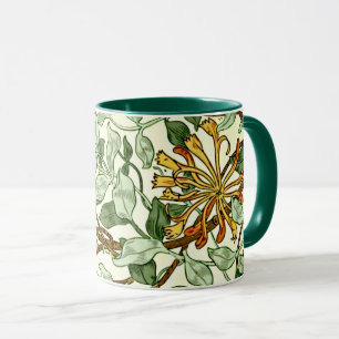 William Morris - Honeysuckle in Green und Gold Tasse