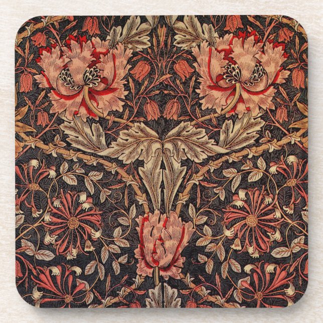 William Morris Honeysuckle Pattern Getränkeuntersetzer (Vorderseite)