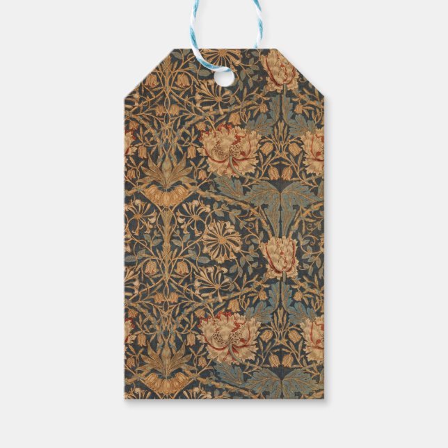 William Morris Honeysuckle Rich Wallpaper Geschenkanhänger (Vorderseite)