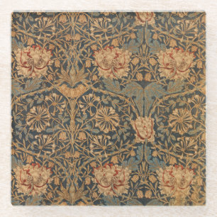 William Morris Honeysuckle Rich Wallpaper Glasuntersetzer