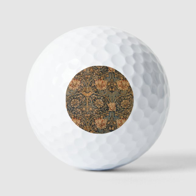 William Morris Honeysuckle Rich Wallpaper Golfball (Vorderseite)