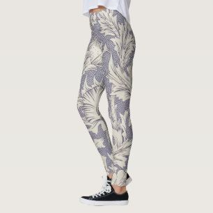 William Morris Horn Mohn Wallpaper-Druck: Vintage Leggings