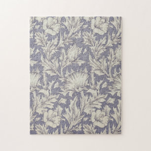 William Morris Horn Mohn Wallpaper-Druck: Vintage Puzzle