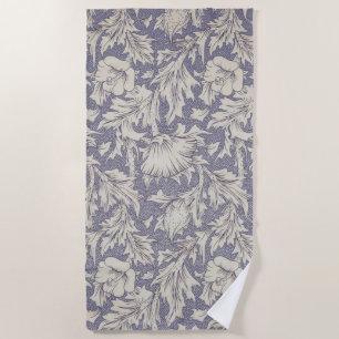 William Morris Horn Mohn Wallpaper-Druck: Vintage Strandtuch