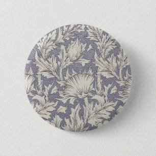 William Morris Horn Poppy Classic Floral Button