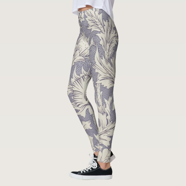 William Morris Horn Poppy Classic Floral Leggings (Links)