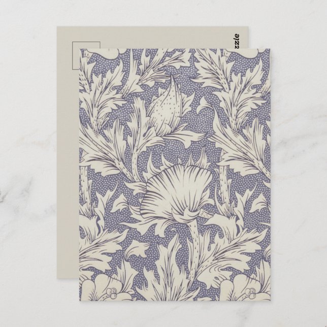 William Morris Horn Poppy Classic Floral Postkarte (Vorne/Hinten)