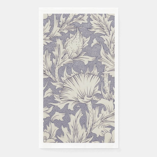 William Morris Horn Poppy Classic Floral Serviette (Vorderseite)