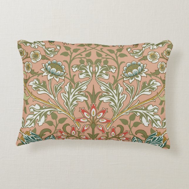 William Morris Hyacinth Blume Rose Dekokissen (Rückseite)