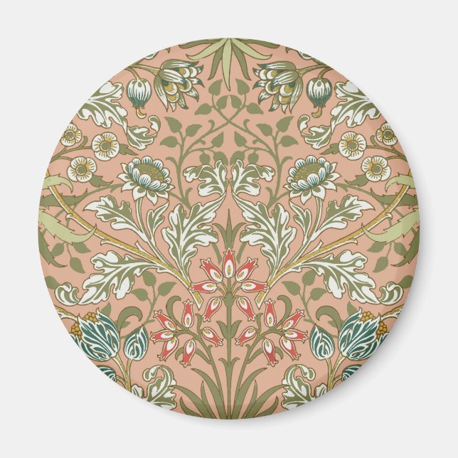 William Morris Hyacinth Blume Rose Magnet (Vorne)