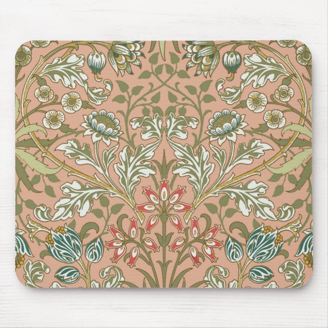 William Morris Hyacinth Blume Rose Mousepad (Vorne)