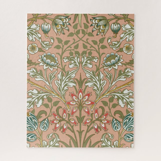 William Morris Hyacinth Blume Rose Puzzle (Vertikal)