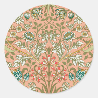William Morris Hyacinth Blume Rose Runder Aufkleber