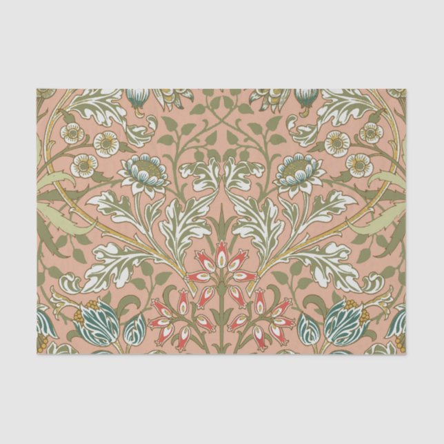 William Morris Hyacinth Blume Rose Seidenpapier (Vorderseite)
