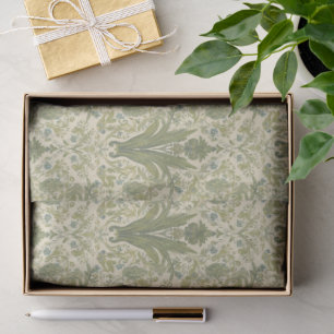 William Morris Hyacinth Blumengrünes Muster  Seidenpapier