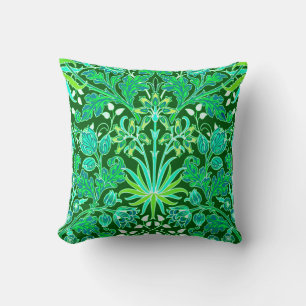 William Morris Hyacinth-Druck, Smaragdgrün Kissen