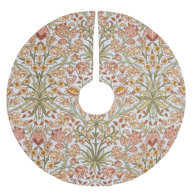 William Morris Hyacinth Floral Botanical Art Polyester Weihnachtsbaumdecke (Vorderseite)