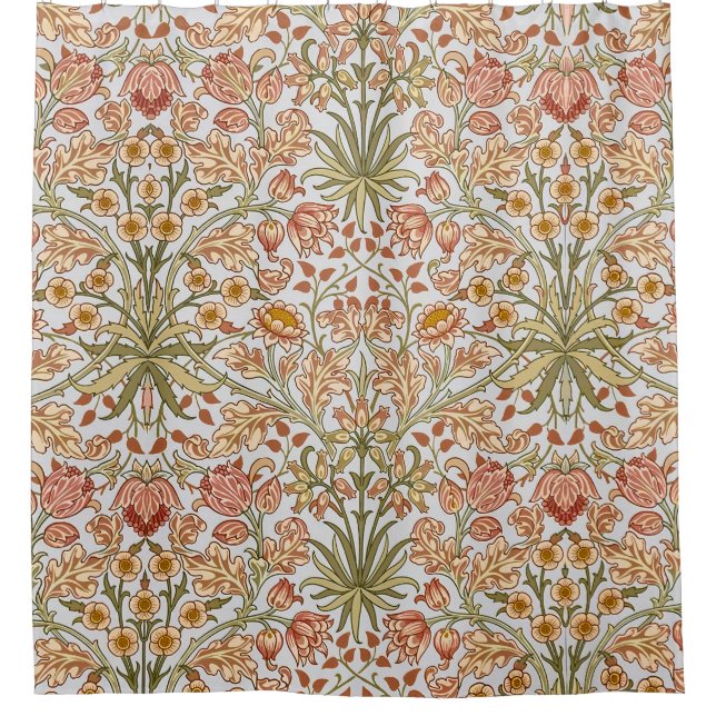 William Morris Hyacinth Floral Botanische Kunst Duschvorhang (Vorderseite)