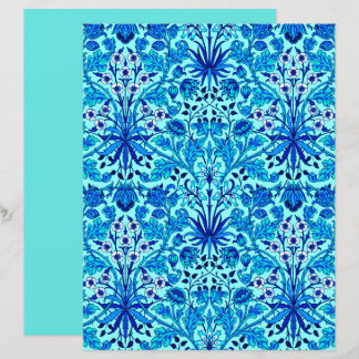 William Morris Hyacinth Print, Aqua und Türkis