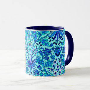 William Morris Hyacinth Print, Aqua und Türkis Tasse