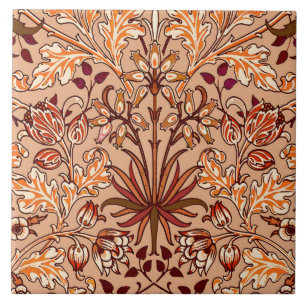 William Morris Hyacinth Print, Brown and Beige Fliese