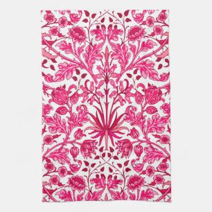 William Morris Hyacinth Print, Burgundy und Pink Geschirrtuch