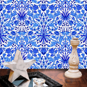 William Morris Hyacinth Print Cobalt Blue & White Tapete