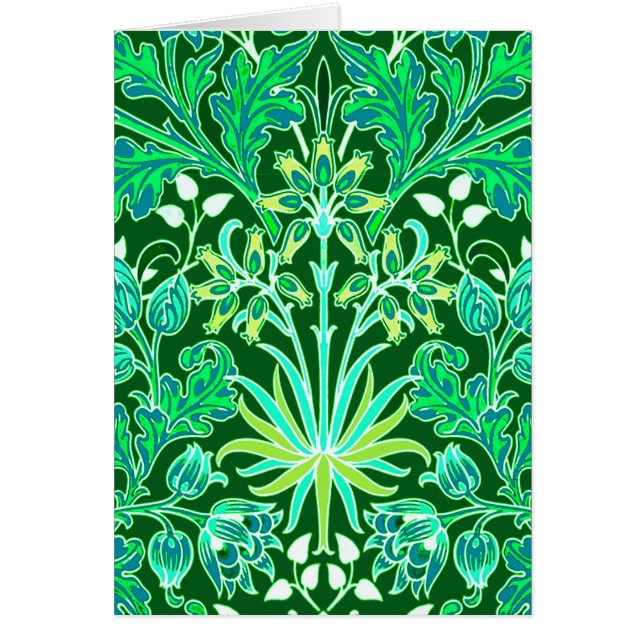 William Morris Hyacinth Print, Emerald Green (Vorne)