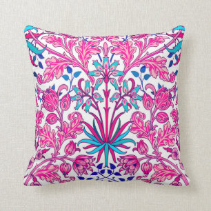 William Morris Hyacinth Print, Fuchsia Pink Kissen