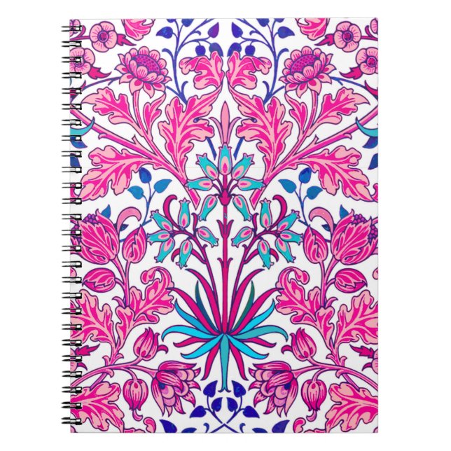 William Morris Hyacinth Print, Fuchsia Pink Notizblock (Vorderseite)