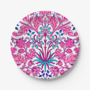William Morris Hyacinth Print, Fuchsia Pink Pappteller