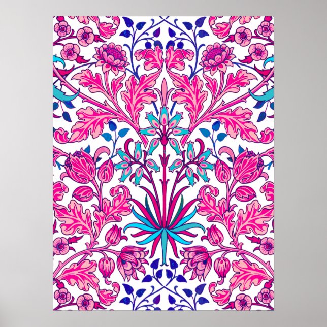 William Morris Hyacinth Print, Fuchsia Pink Poster (Vorne)