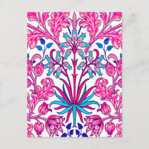 William Morris Hyacinth Print, Fuchsia Pink Postkarte