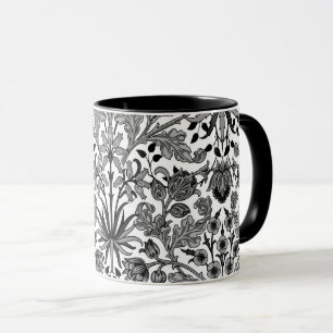 William Morris Hyacinth Print, grau, schwarz & wei Tasse