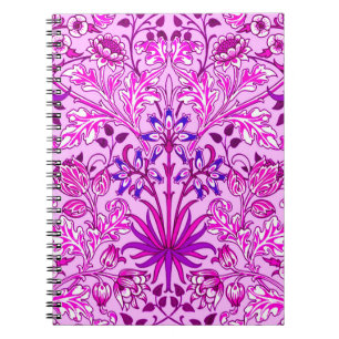 William Morris Hyacinth Print, Lavender und Violet Notizblock