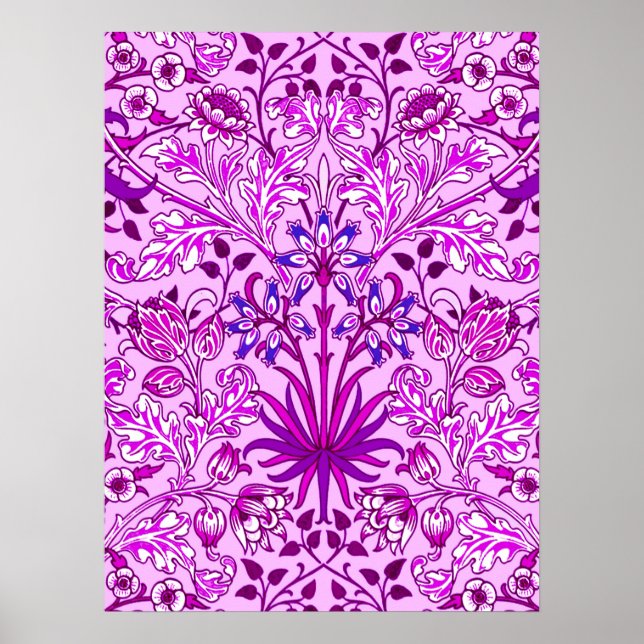 William Morris Hyacinth Print, Lavender und Violet Poster (Vorne)