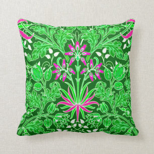 William Morris Hyacinth Print, Lime Green Kissen