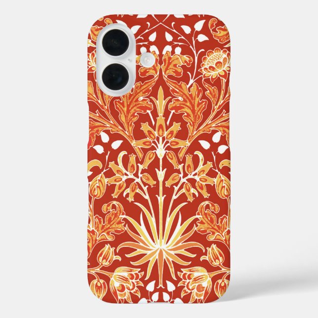 William Morris Hyacinth Print, Mandarin Orange Case-Mate iPhone Hülle (Rückseite)
