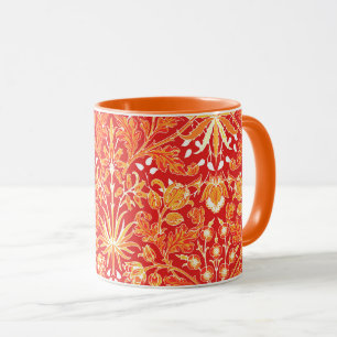 William Morris Hyacinth Print, Mandarin Orange Tasse
