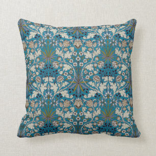 William Morris Hyacinth Print, Vintages Blau Kissen