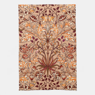 William Morris-Hyazinthen-Druck, Brown und Beige Handtuch
