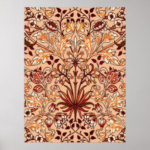 William Morris-Hyazinthen-Druck, Brown und Beige Poster
