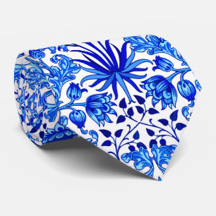 William Morris-Hyazinthen-Druck, Kobalt-Blau u. Krawatte