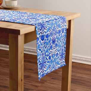 William Morris-Hyazinthen-Druck, Kobalt-Blau u. Kurzer Tischläufer