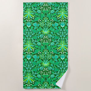 William Morris Hyazinthen-Druck, Smaragdgrün Strandtuch