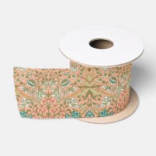William Morris Hyazinthen-Muster Staubrose Satinband