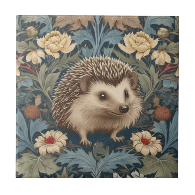 William Morris Igel Rechts gegenüber der Flora Fliese (Vorderseite)