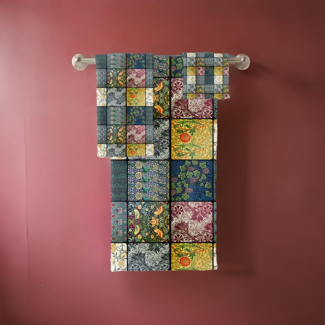 William * Morris II Art Nouveau Quilt Patch Badhandtuch Set (Von Creator hochgeladen)
