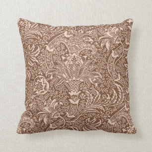 William Morris-Inder, Taupe TAN und Beige Kissen