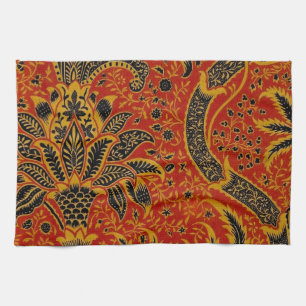 William Morris India Red Floral Handtuch